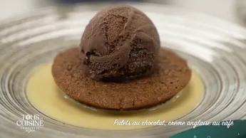 Tous en cuisine : la recette du jour - Palets au chocolat, crème anglaise au café