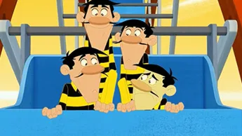 Les Dalton - font la roue