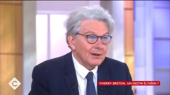C à vous - Marine Le Pen, au plus haut dans les sondages : Thierry Breton réagit