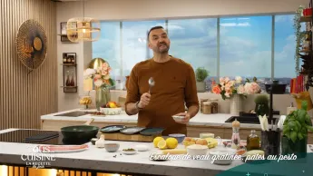 Tous en cuisine : la recette du jour - Escalope de veau gratinée, pâte au pesto