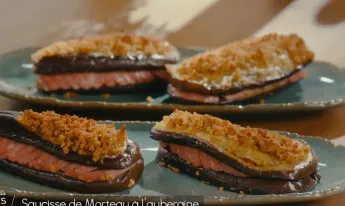 Petits plats en équilibre - Saucisse de morteau à l'aubergine