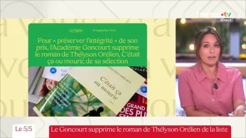 C à vous - Le Goncourt supprime le roman de Thélyson Orélien de la liste - Le 5/5 d’Amandine Bégot