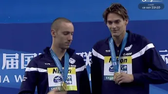 Stade 2 la quotidienne - Natation : Lacourt et Stravius, les retrouvailles