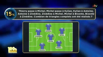 100 % logique : la réponse est sous vos yeux - Combien de triangles complets ont été réalisés dans ce jeu de passes ?