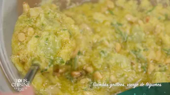 Tous en cuisine : la recette du jour - Gambas grillées, vierge de légumes